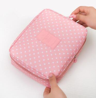 ORQAVIO Travel Cosmetic Organizer pink bag